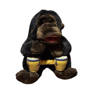 Gemmy Animated Bongo Gorilla Playing & "Bang On The Drum All Day"